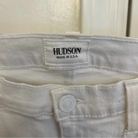NWT Hudson Nico Mid Rise Super Skinny Jeans White Size 28 Stretch Denim - Picture 4 of 11